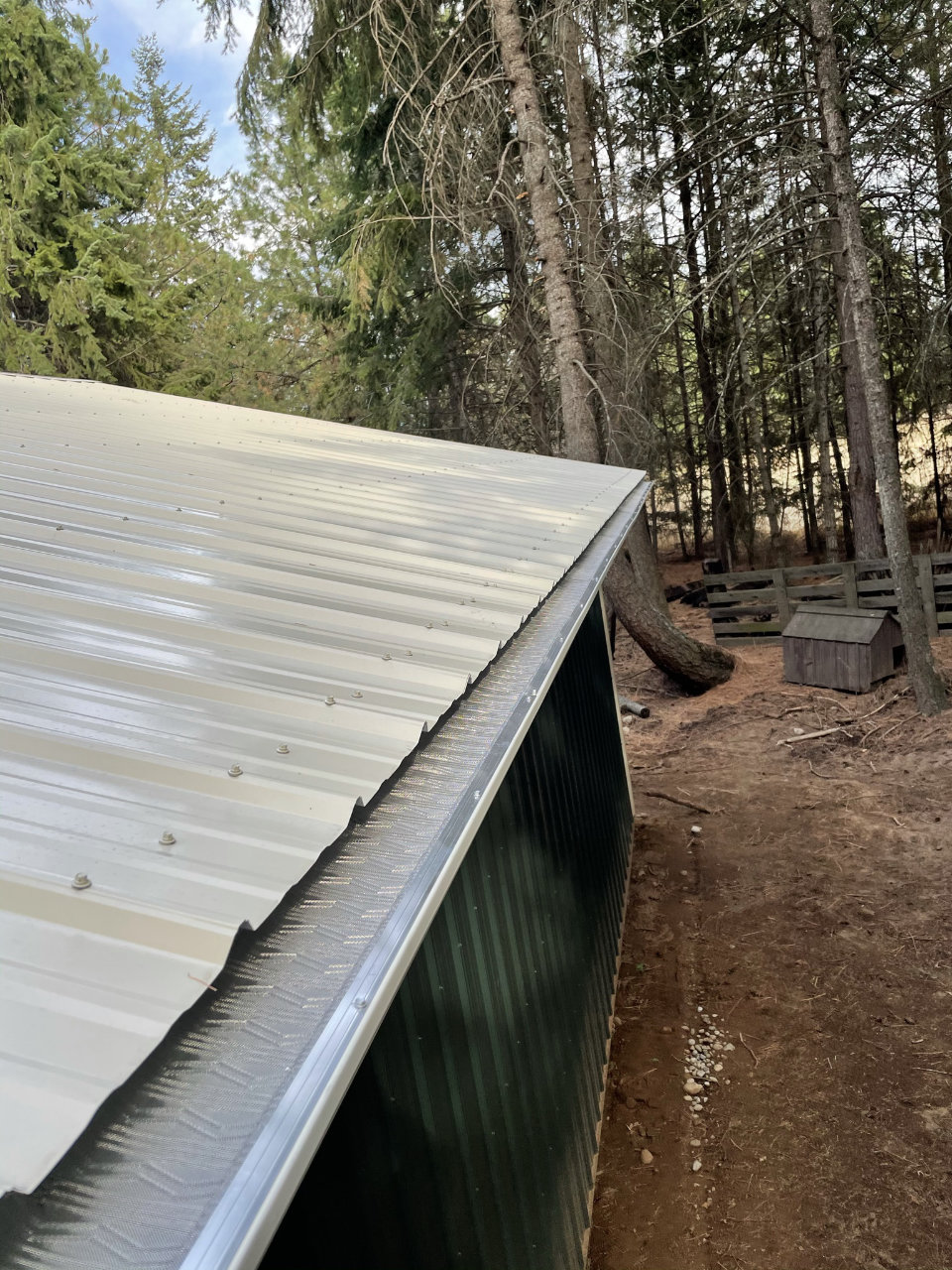 Leaf guard installed on seamless gutters