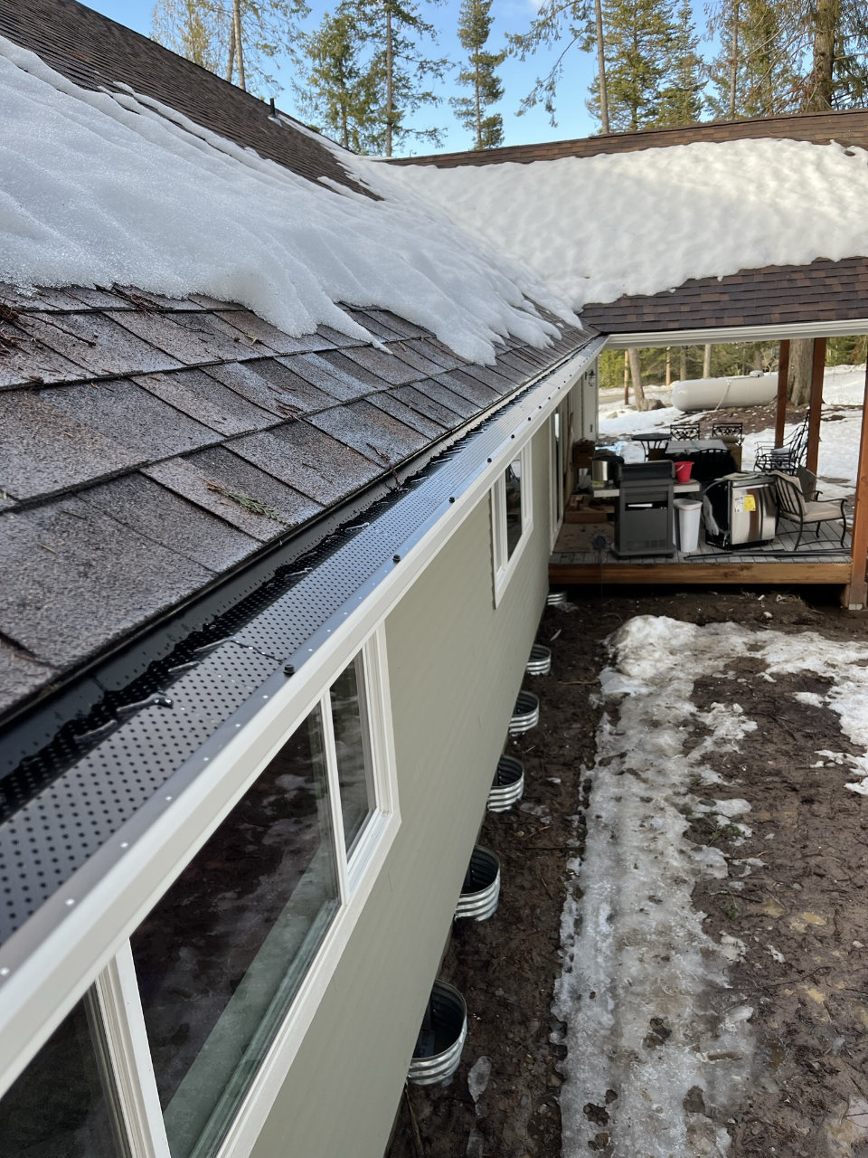 Gutter cover system with snow protection